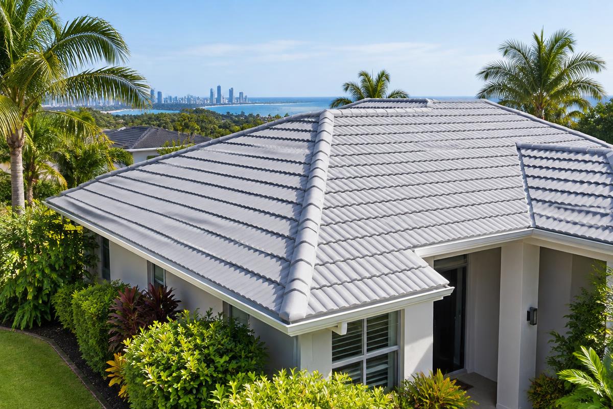 Clean roof on a home in Gold Coast