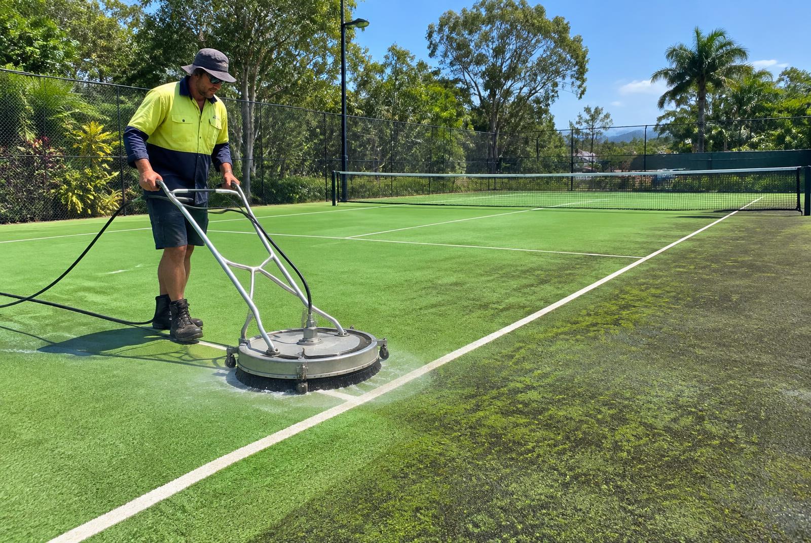 Tennis Court Cleaning